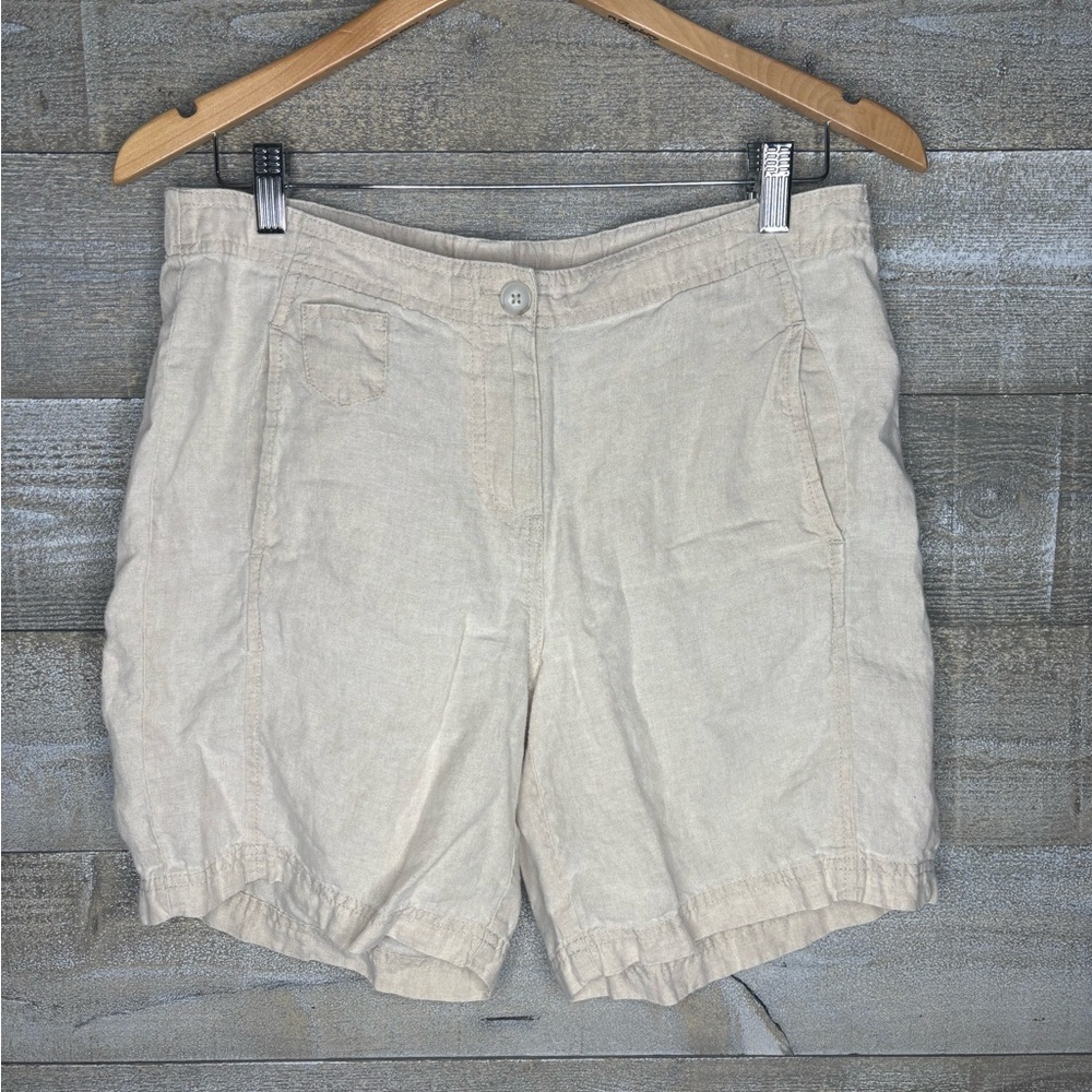 J. Jill linen size 8 Cream Women's Shorts